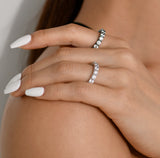 [S925] エターニティー テニス リング / [S925] Eternity Tennis Ring (black silver)