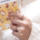 [CCNMADE] 菊 Silver Ring (Pink) (6691071656054)