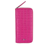 クロコダイルエンボラージウォレット/CROCODILE EMBO LARGE WALLET-PINK