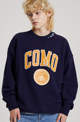 COMO VARSITY SWEATSHIRT [NAVY] (6613793407094)