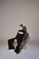 Lace 7 Track Top Black