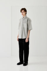 3 CHECK COMPLEX HALF SHIRT (6566840500342)