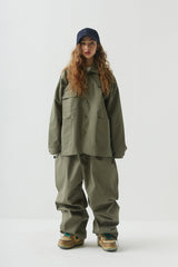 ロゴコットンスーパーワイドパンツ / BSR2223FWPT005 LOGO COTTON SUPER WIDE PANTS KHAKI