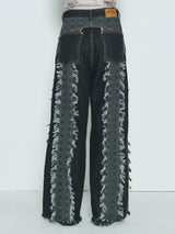 Wind Vagabond Denim Pants Black