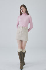 ウールシルクウォーマーTシャツ / Wool Silk Warmer T-Shirt [Milk Pink]