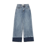 ワイドフィットロールアップデニムパンツ/WIDE FIT LIGHT BLUE ROLL UP DENIM PANTS [16635]