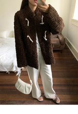 Ankara tteokbokki fleece coat