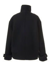ハイネックハーフコート / HIGHNECK HALF COAT_BLACK