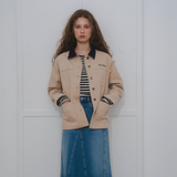 Cotton Trucker Jacket (BEIGE)