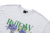 リセントロゴフラワーTシャツ / RECENT LOGO FLOWER TEE_LIGHT GREY