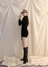 MESH CORSET SHIRTS[black]