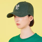 Monogram Applique Over Fit Washing Ball Cap Green