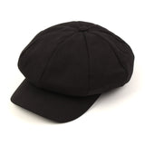 Black Newsboy Cap (6590336434294)