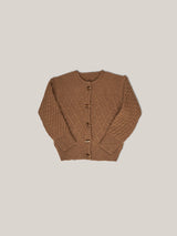 PIE WOOL CARDIGAN [ CINAMON ]
