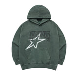 [24SS] STAR AE LOGO PIGMENT WASHING HOODIE GREEEN