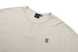ボタンアップワッフルヘンリーネック / BUTTON UP WAFFLE HENLEY NECK_OATMEAL