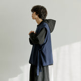 コットンフードアノラック / unisex cotton hood anorak black