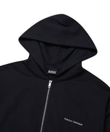  HAIF-ZIP HOODIE (CROP)_NAVY