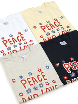 Peace and love short sleeve T-shirts white (6594388492406)