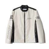 90S Biker Leather Jacket (2color)