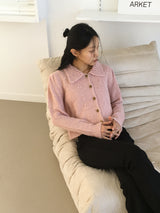 Habe low-rise slab cotton bootcut pants