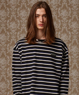 Multi stripe long sleeve T - White/Blue/Black (4622115176566)