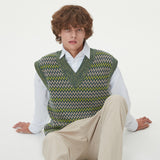 ETHNIC JAQUARD KNIT VEST_GREEN (6610828198006)