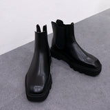 4cm up カウハイドスクウェレトチェルシーブーツ / 4cm up Cowhide Squareto Chelsea Boots