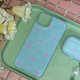 vintage ribbon case (blue)
