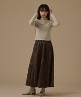 TEXTURE LEATHER SKIRT