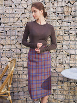 CHECK MIDI SKIRT_PURPLE (6638376845430)