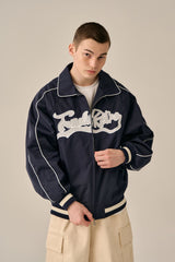 BIG LOGO PIPING BLOUSON - NAVY