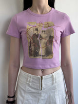 ブロークンピクチャーTシャツ / Broken Picture Tee PURPLE