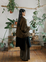 unisex suede jacket brown