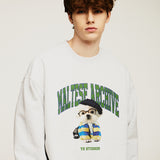 (裏起毛) プレッピーマルチーズスウェットシャツ/(Napping)Preppy maltese sweatshirts