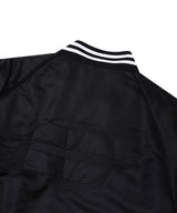 BOLD LOGO LONG VARSITY JACKET_BLACK