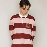 GHCラグビーシャツ/GHC RUGBY SHIRT_PINK BURGUNDY
