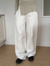 Zed pintucked balloon cotton two-way jogger cargo pants