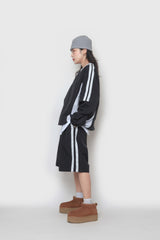 2wayナイロンスェットシャツ / two-way nylon sweatshirt