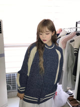Harper two way knit zip up