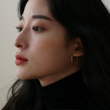14K GOLD 27MM PIPE RING EARRING (6680545198198)