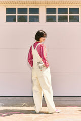 KIRSH X MISAKI KAWAI HAND DRAWING OVERALL PANTS [IVORY]