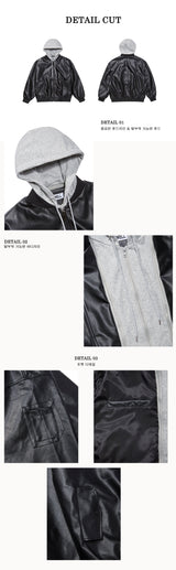 メリーディタッチャブルフーディライダージャケット / MELLY DETACHABLE HOODY RIDER JACKET(2COLOR)