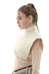 キルティングクロップベスト/QUILTING CROPPED VEST