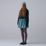 FURRY LOGO BEANIE, BEIGE+MINT STRIPE