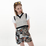 Tweed Crop Vest [Cotton Candy] (6612244168822)