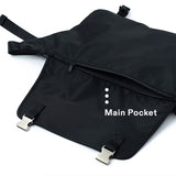 2-Buckle Biker Messenger Bag (Black)