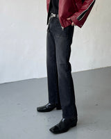 デイリーブラックブルーブーツカットデニム / Daily Black Blue Bootcut Denim