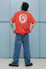 LOGO&SMILEY TEE [ORANGE] (6552888279158)