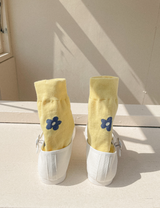 フラワーカーペットソックス / flower carpet - butter cream
